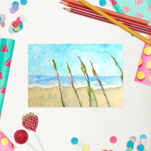 The Call Art Cartoline Seascape Art Card Note Card Beach Art Postcard
