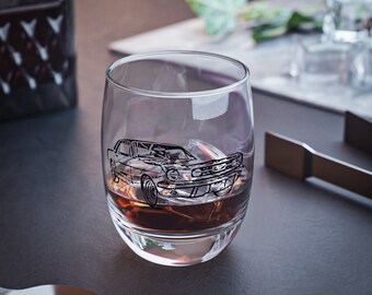 Vintage Classic Car Whiskey Glass
