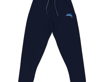 Dolphin Embroidered Unisex Joggers - Cute & Comfy Activewear, Perfect for Casual Outings or Lounging, Gift for Ocean Lovers
