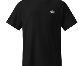 Great White Shark Embroidered Moisture Wicking T-Shirt