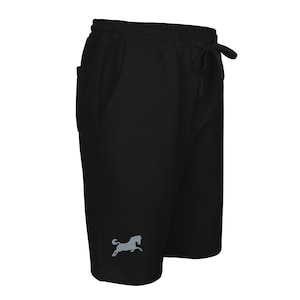 Silver Stallion Embroidered Men&#39;s Fleece Shorts - Cozy Athletic Bottoms for Comfort & Style, Perfect Gift Idea!