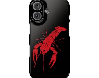 Crawdad Cajun Phone Case for iPhone 7-16 Case, Bayou Swamp Phone Cover, Slim Protective Case, Cute Phone Case,