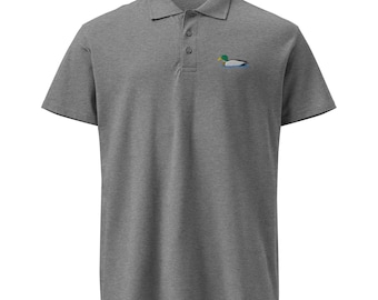 Mallard Duck Embroidered Polo Shirt | Premium Pique Bird Apparel for Nature Lovers & Outdoor Enthusiasts