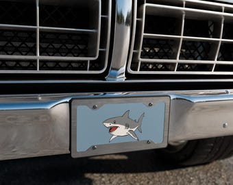 Shark License Plate - Coastal Car Decor