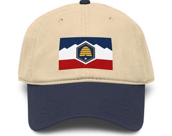 Utah Flag Baseball Cap | Garment Washed Cotton Dad Hat