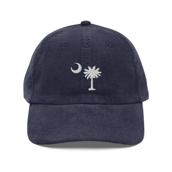 Embroidered Corduroy South Carolina Cap: Palmetto Crescent Dad