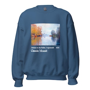 Autumn on the Seine, Argenteuil 1873 Claude Monet Unisex Sweatshirt