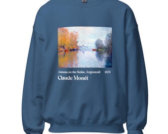 Autumn on the Seine, Argenteuil 1873 Claude Monet Unisex Sweatshirt