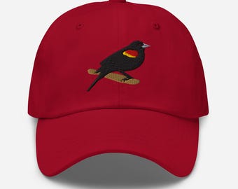 Redwing Blackbird Embroidered Dad hat