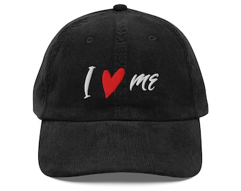 I  Heart ME – Self Love Embroidered Vintage corduroy cap
