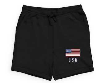 USA Flag Sweatshort | American Flag Graphic, Patriotic Beach Shorts