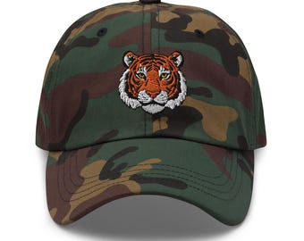 Tiger Embroidered Dad Hat | Adjustable Baseball Cap for Men & Women | Gift for Animal Lovers