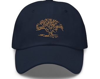 Wise Gnarly Oak Tree Embroidered Dad Hat Adult Unisex Nature Lover Adjustable Cap