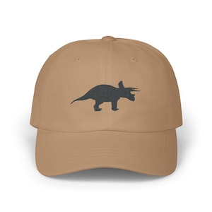 Triceratops Embroidered Dinosaur Cap, Jurassic Park Dad Hat, Prehistoric Baseball Cap, Kids Reptile Hat, Fun Animal Print Cap