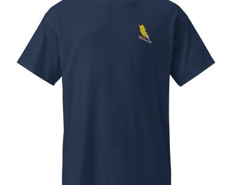 American Goldfinch T-Shirt | Embroidered Bird Design | Moisture Wicking Men’s & Women’s Apparel | Comfortable Summer Tee