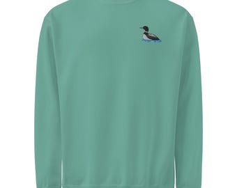 Loon Embroidered Bird Unisex Garment-Dyed & Stylish sweatshirt