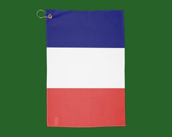 French Tricolor Flag of France Golf Towel
