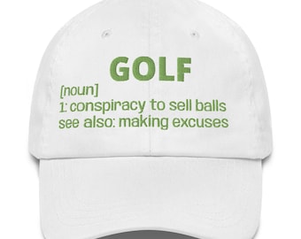 Funny Golf Definition Embroidered Dad Hat - Perfect Gift for Golfers and  Dads - Stylish and  Comfortable Adjustable Cap