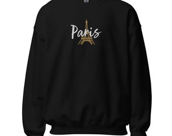 Paris Large Chest Embroidered Unisex Sweatshirt