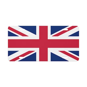 Union Jack British Flag Vanity License Plate - Personalized UK Car Decor, Custom Number Plate, Gift for UK Enthusiasts