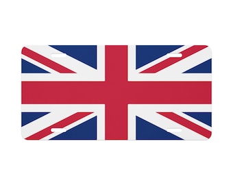 Union Jack British Flag Vanity License Plate - Personalized UK Car Decor, Custom Number Plate, Gift for UK Enthusiasts