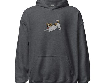 Jack Russell Embroidered Unisex Hoodie