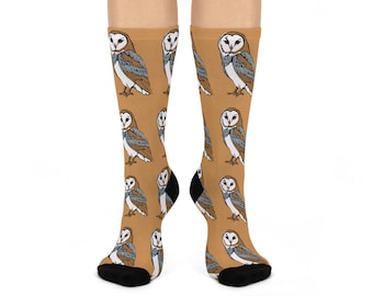 Barn Owl Pattern Socks