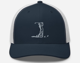 Golfer Embroidered Trucker Hat
