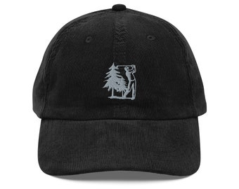 Golfer Embroidered Vintage corduroy cap