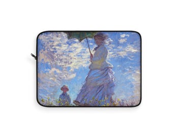 Laptop Sleeve "Monet - Woman with a Parasol - 1875" Universal Polyester Laptop Sleeve