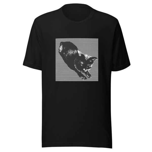 Unisex t-shirt Graphically Black Cat