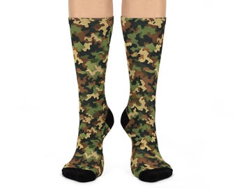 Camouflage Cushioned Crew Socks