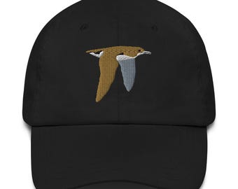 Embroidered Fluttering Shearwater Dad Hat - Adjustable Unisex Casual Cap, Bird Lover Gift, Stylish Outdoor Headwear