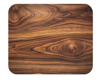 Faux Walnut Woodgrain Mouse Pad - Rectangle Desk Accessory, Computer Mouse Mat, Eco-Friendly Office Decor, Gift Idea