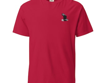 American Bald Eagle Embroidered Unisex garment-dyed heavyweight t-shirt