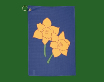 Daffodils Floral Golf Towels