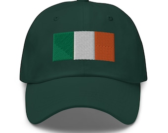Ireland Flag Embroidered Dad Hat – Ireland Pride, Adjustable Unisex Cap, Irish Gift for Him & Her