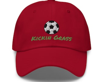 Kickin Grass Soccer Embroidered Hat Unisex Adult