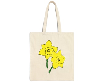 Spring Daffodils Cotton Canvas Tote Bag