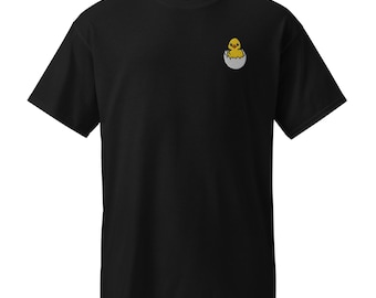Cute Chick Embroidered moisture wicking T-Shirt | Soft and  Comfortable Tee for Women | Casual Embroidered Shirt | Perfect Spring & Summer