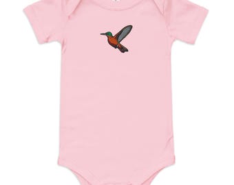 Cinnamon Hummingbird Baby short sleeve one piece