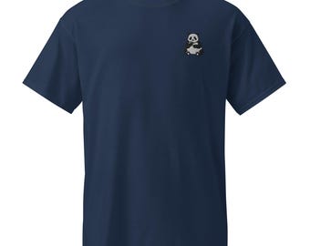 Moisture Wicking T-Shirt with Hungry Panda Embroidery, Breathable Comfortable Tee for Workout & Casual Wear