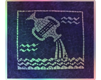 Holographic stickers Aquarius Mosaic
