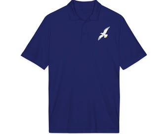 Polo con bordado de gaviota, camiseta Sport-Tek PosiCharge que absorbe la humedad.