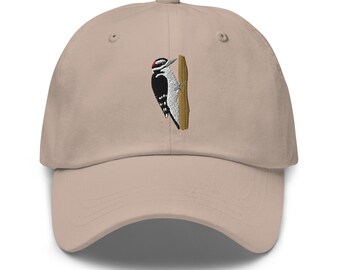 Hairy Woodpecker Embroidered Hat | Birdwatching Cap