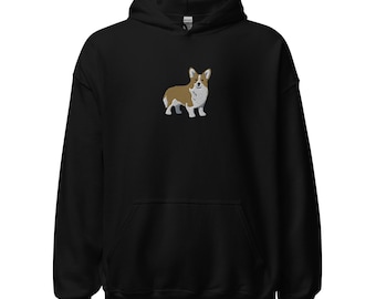 Corgi Embroidered Dog Unisex Hoodie