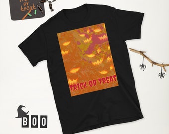 TShirt  "Halloween" Short-Sleeve Unisex  Trick or Treat T-Shirt