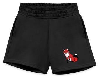 Adorable Red Fox Women's Jogger Short | Comfy & Stylish Summer Shorts for Women | Cute Fox Design, Perfect for Casual Wear