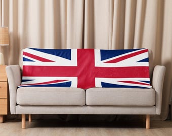 Union Jack English Flag Sherpa blanket
