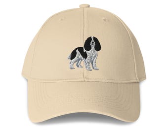 English Springer Spaniel Embroidered Structured 6-Panel Adjustable Baseball Cap